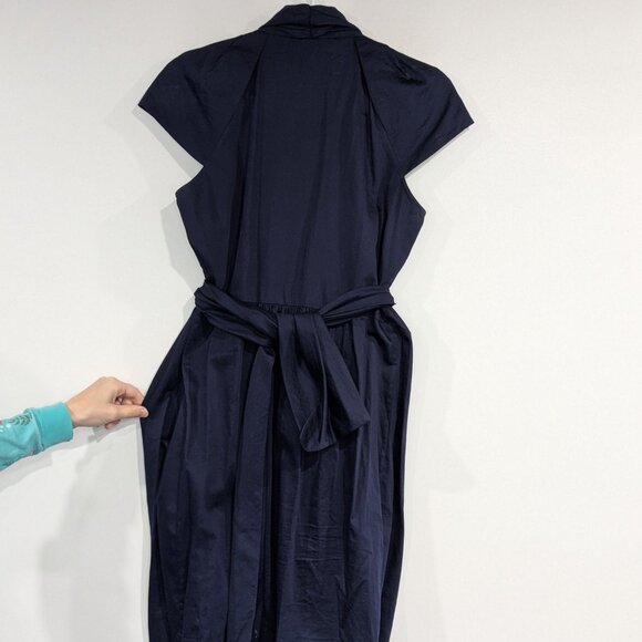 Diane Von Furstenberg Vern Wrap Dress Navy Blue Size 6 - Picture 2 of 5